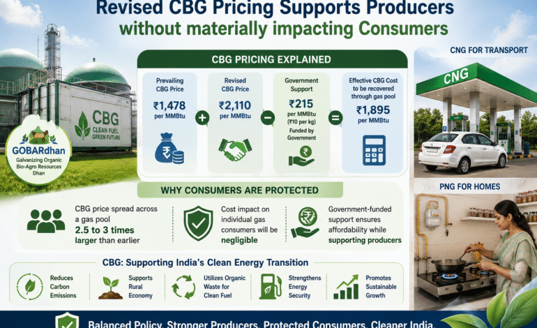 Govt says revised CBG pricing will have negligible impact on CNG and PNG consumers