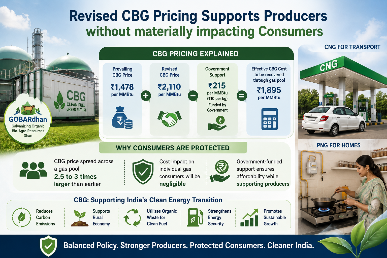 Govt says revised CBG pricing will have negligible impact on CNG and PNG consumers