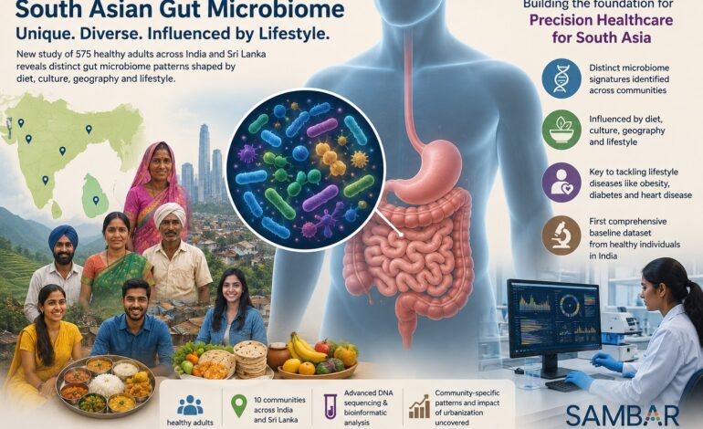 Study finds South Asian gut microbiome follows distinct community-specific patterns linked to diet and lifestyle