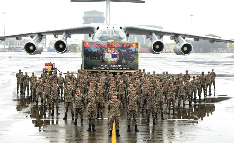Indian Army contingent departs for Thailand to participate in joint military exercise MAITREE-XV