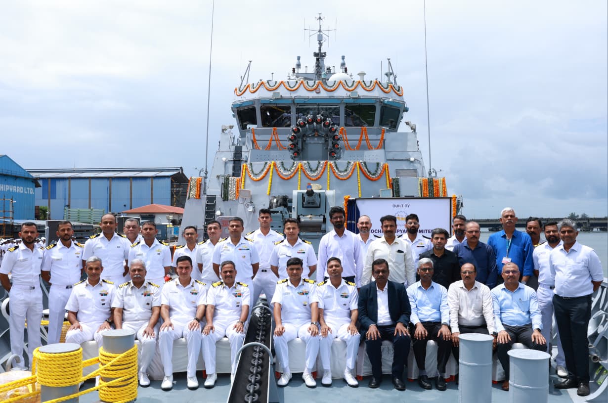 Indian Navy takes delivery of third indigenous anti-submarine warfare shallow water craft Mangrol
