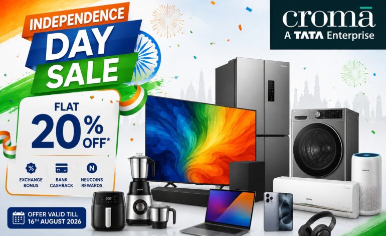 Croma rolls out Independence Day sale with 20% off on home appliances