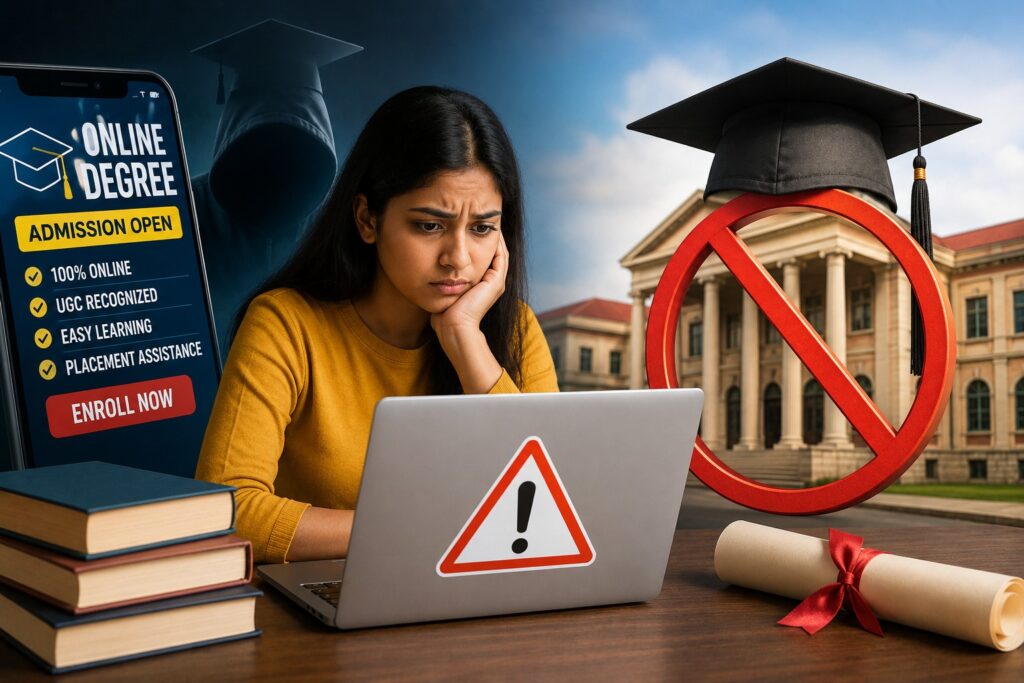 UGC has advised prospective students to verify the recognition and entitlement status of online and distance learning programmes on the UGC Distance Education Bureau (DEB) website before taking admission to any course.