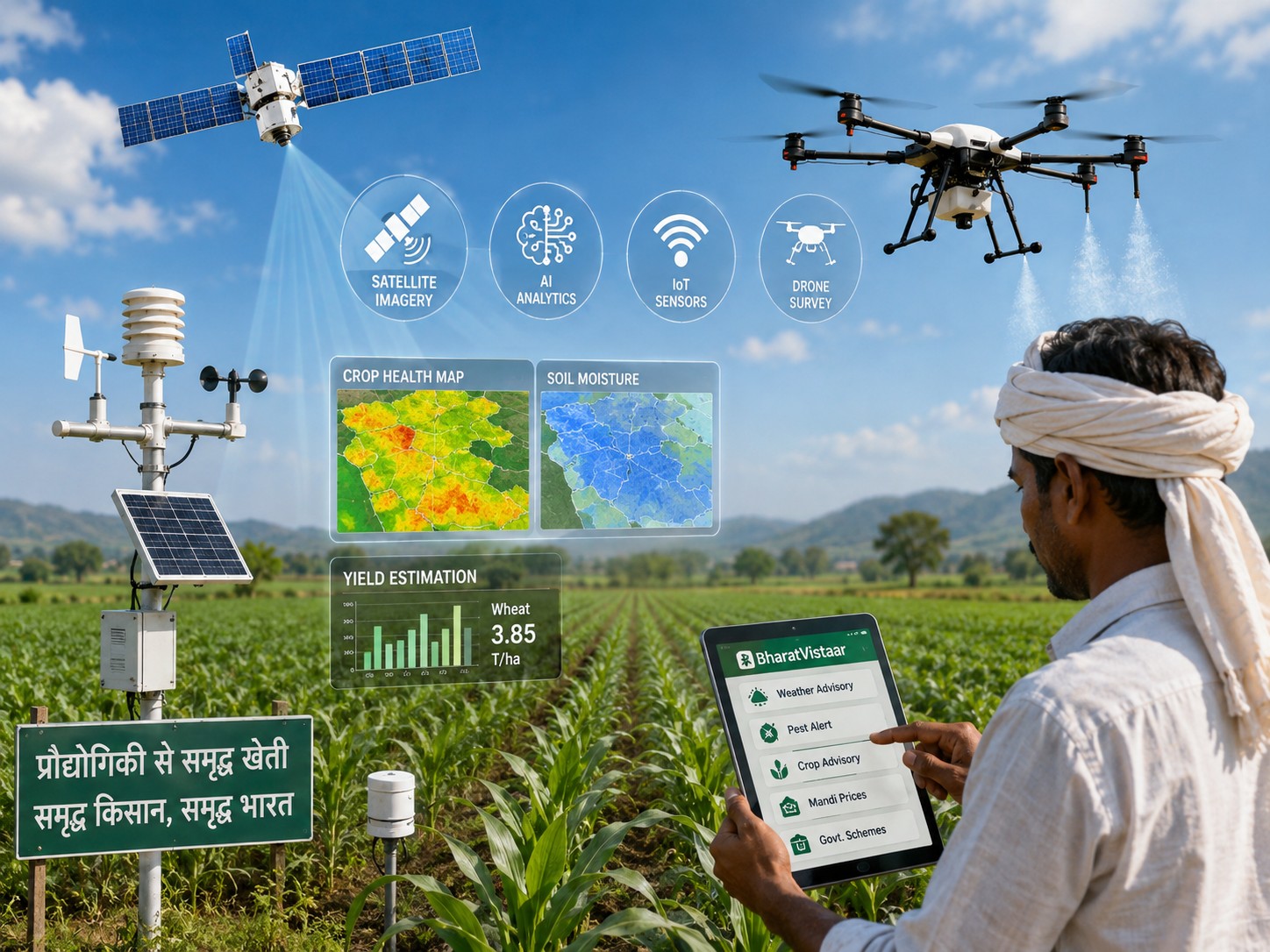 Government expands technology-driven crop monitoring with AI, satellites and drones