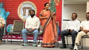 TPCC Vice President Jhansi Rajender Reddy highlights diaspora role in Telangana’s development at TDF event in US