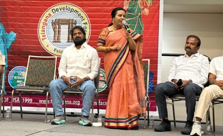 TPCC Vice President Jhansi Rajender Reddy highlights diaspora role in Telangana’s development at TDF event in US