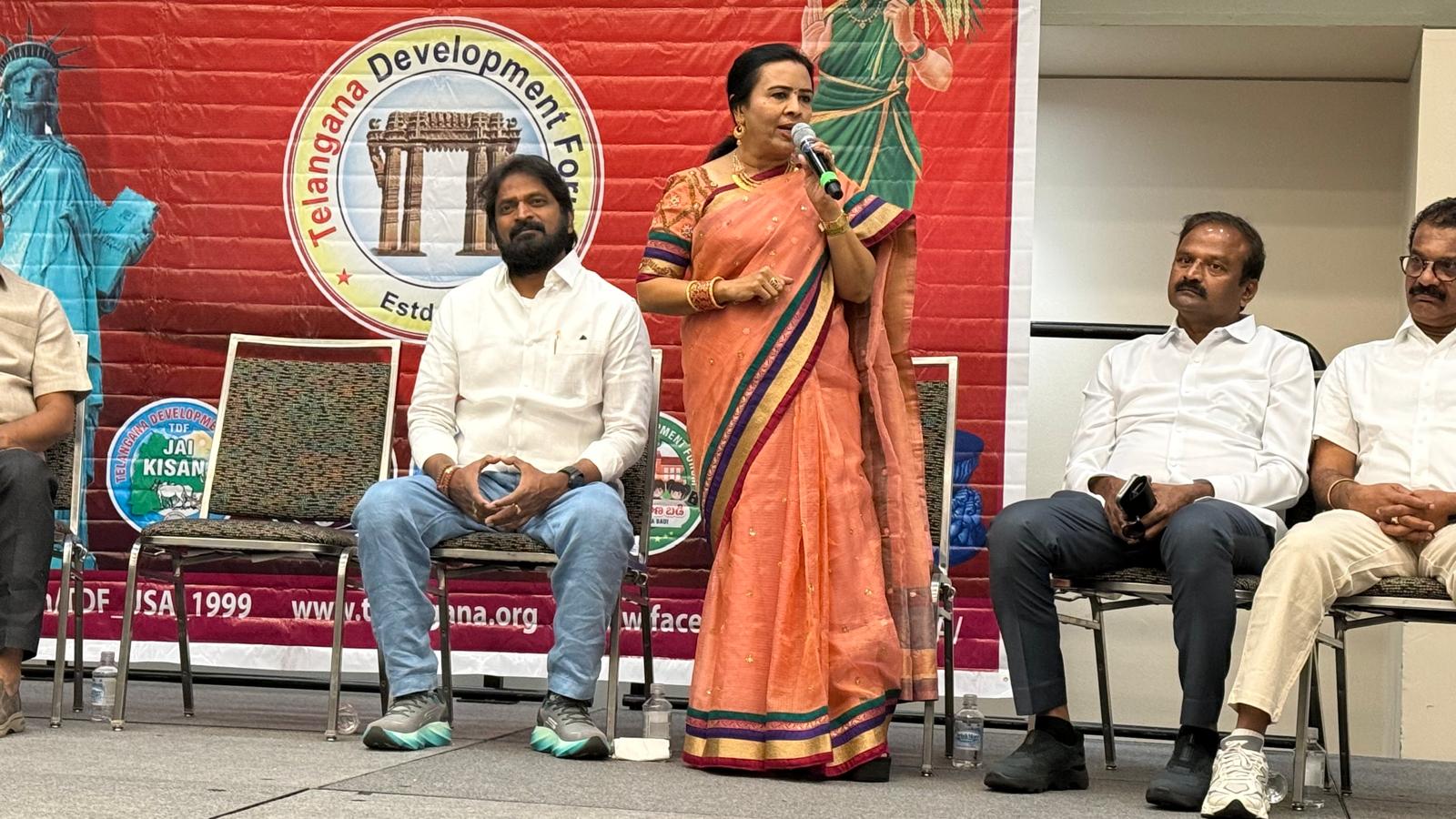 TPCC Vice President Jhansi Rajender Reddy highlights diaspora role in Telangana’s development at TDF event in US