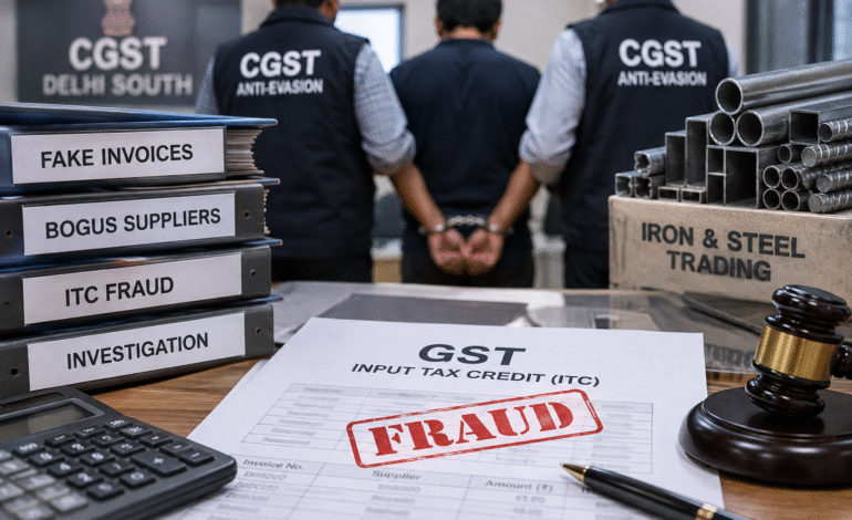 CGST Delhi South busts ₹25.22 crore fake ITC case; firm proprietor arrested