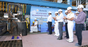 Steel cutting begins for second Next Generation Missile Vessel for Indian Navy at Cochin Shipyard