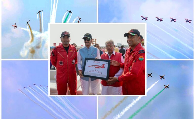 Suryakiran Aerobatic Team makes debut over Meerut, draws more than one lakh spectators