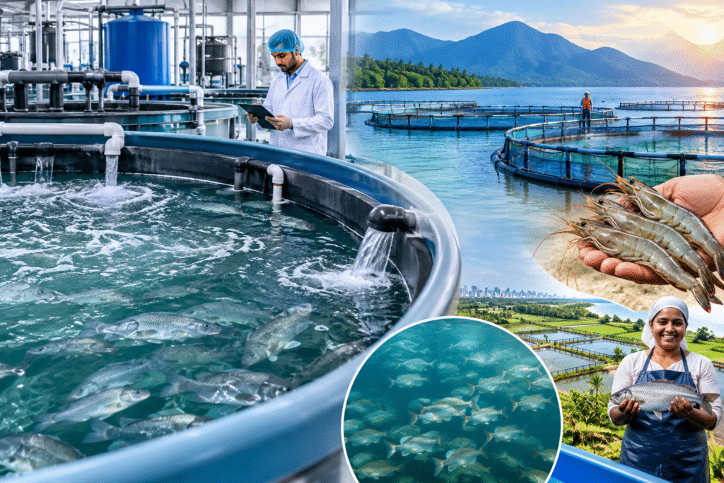 The adoption of RAS and Biofloc technology under the Pradhan Mantri Matsya Sampada Yojana (PMMSY) is supporting a transition towards controlled and intensive fish production.