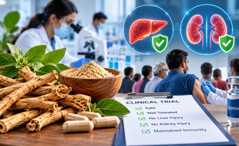 Clinical trial finds no evidence of liver or kidney injury from standardised Ashwagandha extract
