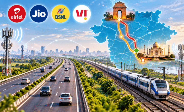 Jio leads download speeds in TRAI test on Delhi–Agra highway and rail routes