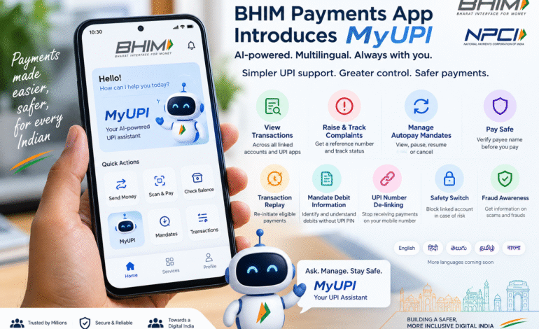 BHIM Payments App introduces MyUPI for UPI support, mandate management and safety controls