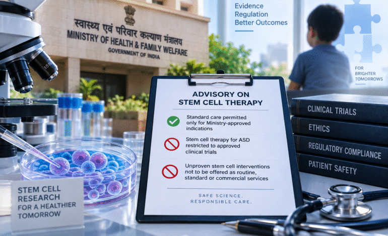 Health Ministry tightens regulation of stem cell therapy, restricts ASD use to approved clinical trials