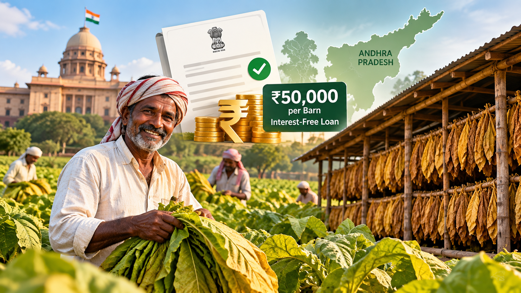 Centre approves ₹50000 interest-free loan per barn for FCV tobacco growers in Andhra Pradesh