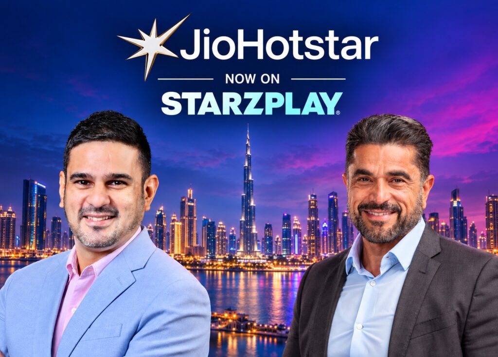 Amit Malhotra, head of international business at JioStar, and STARZPLAY CEO Maaz Sheikh